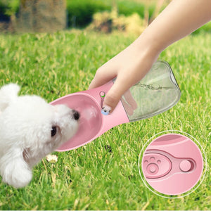 Pet Dog Cat Water Bottle Portable Travel Cups Outdoor Feeder Water Drinking Bowl