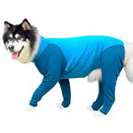 Pet Dressing Supplies Pet Clothes High Elasticity Anti-Hair Falling Big Dog Four-Legged Jumpsuit Blue/Purple Powder